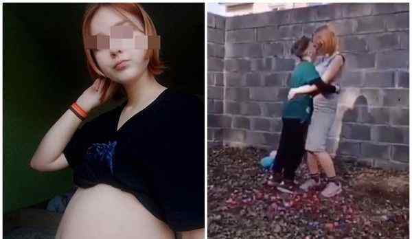 14岁女孩怀孕 14岁少女怀孕办派对宣布胎儿性别 弯曲双腿甜吻10岁男友