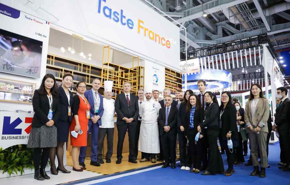 法国馆 2020年中国国际进口博览会法国馆展示法国优质食品