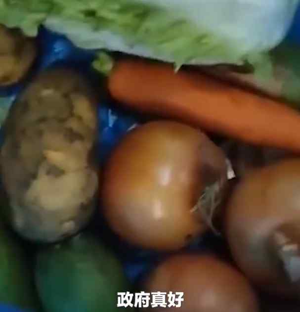 吉林通化市民早起发现门口堆满蔬菜：家家都有 政府真好！