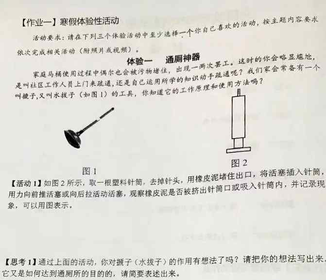用皮搋子“通厕所”？杭州有娃亮出寒假作业 翻开作业本彻底懵了！