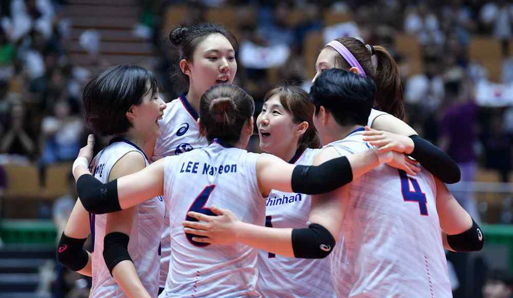 韩国女排14号 实力稍逊，中国女排位0比3负于韩国女排，居亚锦赛第四