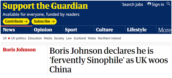 英媒披露约翰逊当着中国企业摊牌：我是狂热亲华派