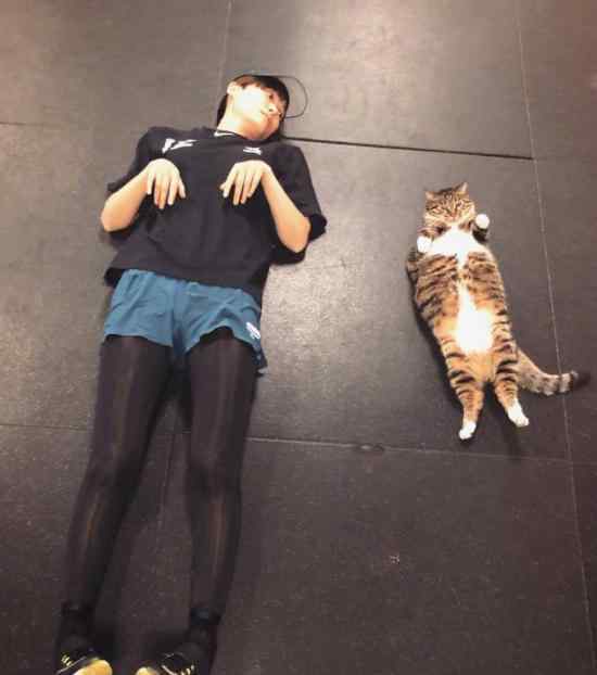 李宇春与猫咪躺地卖萌 网友：猫可爱人更可爱