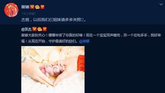 谢娜喜得双胞胎女 谢娜6年艰辛求子之路回顾：张杰曾去寺庙拜观音求子 夫妻多次赴美求孕