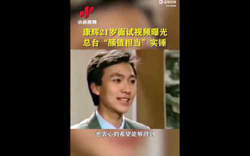 康辉21岁面试视频曝光 究竟发生了什么