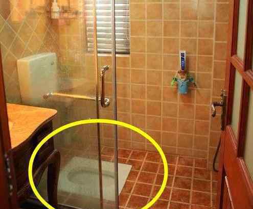 一蹲一座卫生间图 小户型仅一个卫生间，聪明人都这样设计，淋浴房内装蹲坑没毛病