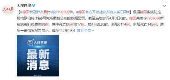 德国累计79696例 官方态度开始转变