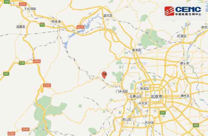 北京门头沟区3.6级地震 05月26日00时54分发生