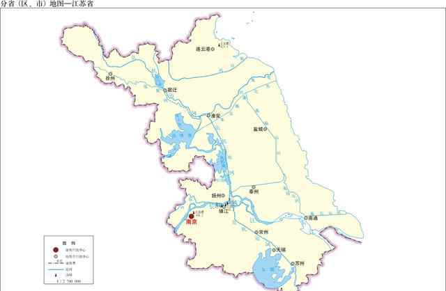 江苏行政区划图 2019新版标准地图--------------江苏省地图