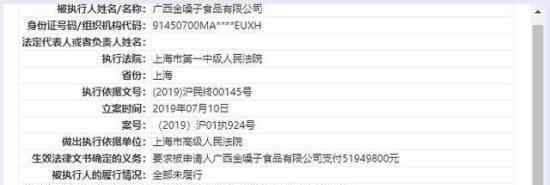 金嗓子拖欠广告费5167万具体什么情况拖欠对象是