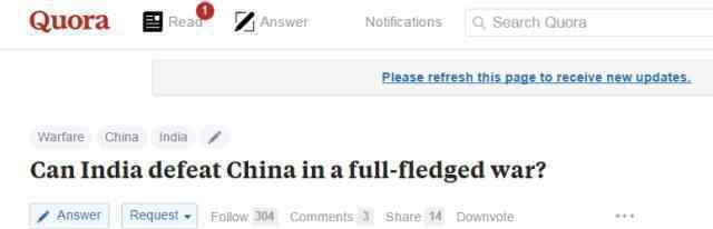中国网友称“印度绝对会战胜中国” 印度人狂点赞 真相令国人意外