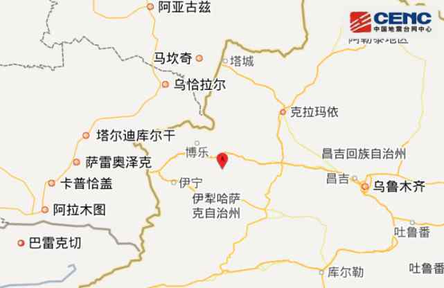 新疆精河县发生6.6级地震 暂未收到人员伤亡报告