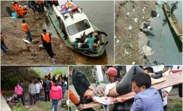 一辆客车坠河致15死伤 抢险人员仍在现场全力搜救