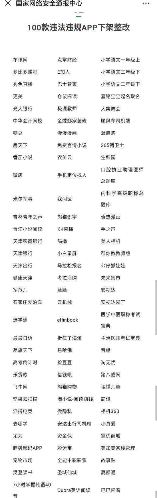 100款App违法采集  具体是哪100款详情是