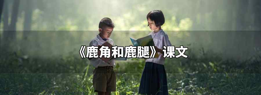 鹿角和鹿腿课文
