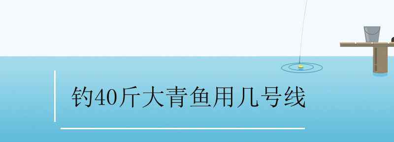 钓40斤大青鱼用几号线