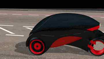 eleca EleCa，一款未来感十足，外形很萌的两人座电动三轮车