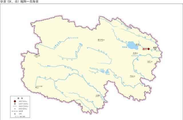 青海省地图 2019新版标准地图--------------青海省地图