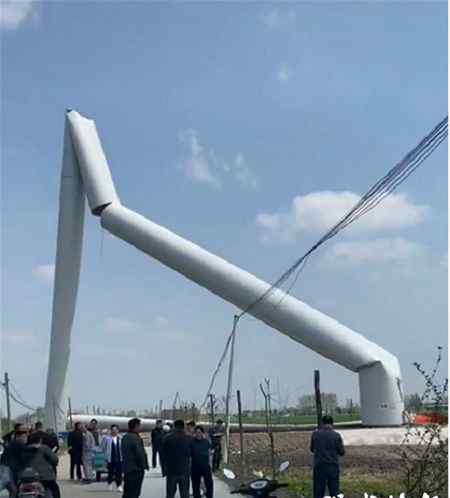 扬州百米高风力发电机倒塌 所幸未造成人员伤亡 事件详细经过！