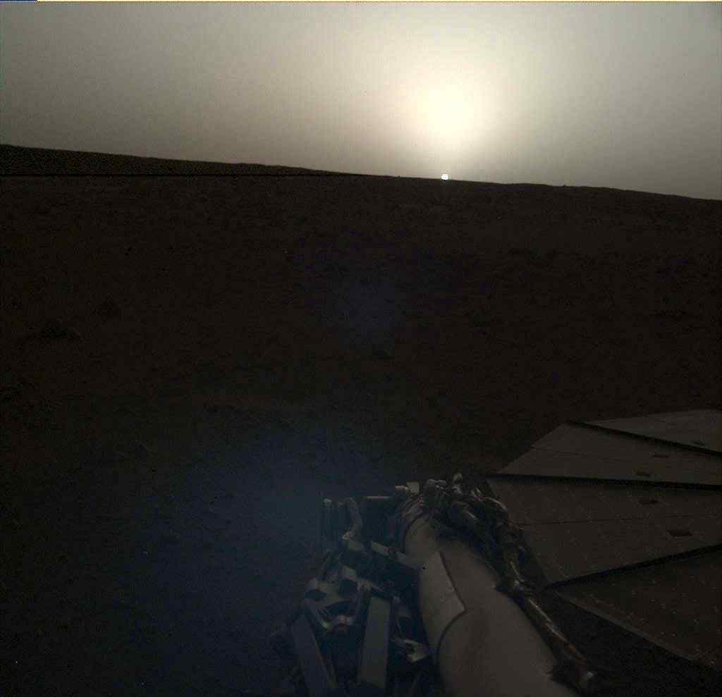 在火星上看日出日落照片