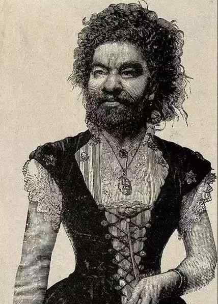 世界上最丑的女人Julia Pastrana 被当作怪物在马戏团里演出