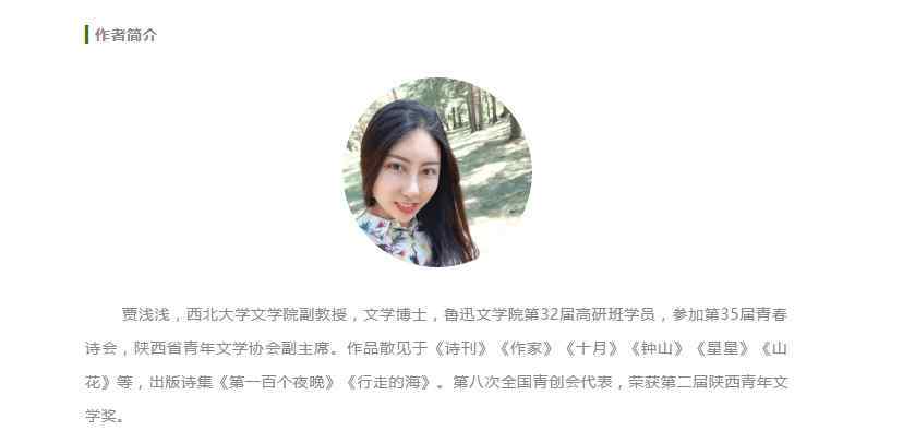 贾平凹女儿发表的的诗歌引质疑