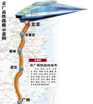 京广高铁路线 京广高铁路线全长2230公里 全程最快只需8小时