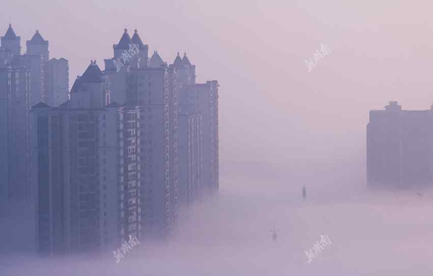 长沙天空之城 天空之城：长沙现平流雾美景