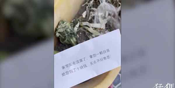 河北一小区封闭男子拿邻居白菜留下20元 随后的事让他没想到