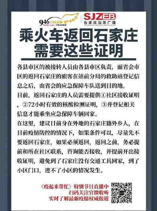 返回石家庄需要这些证明 事件详情始末介绍！