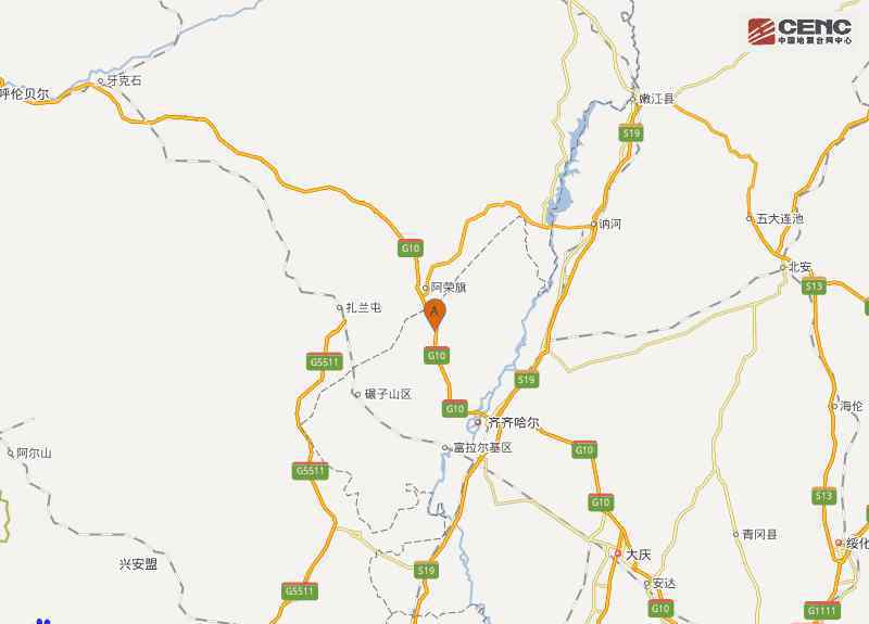 黑龙江地震最新消息今天晚上 黑龙江齐齐哈尔市甘南县附近发生3.5级左右地震