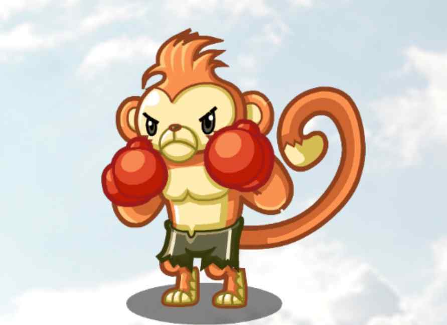 洛克王国火爆猴 洛克王国：火爆猴的进化之路，一拳灭掉boss，曾称霸擂台