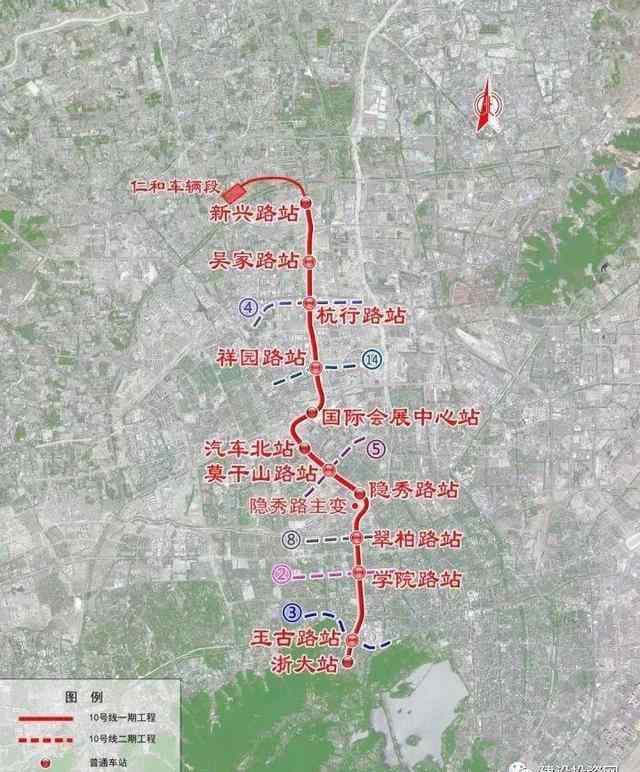 10号线地铁线路图 杭州地铁10号线汽车北站动工！最新线路图+站点全齐了！