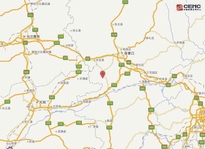 河北张家口地震 河北张家口市怀安县附近发生3.5级左右地震