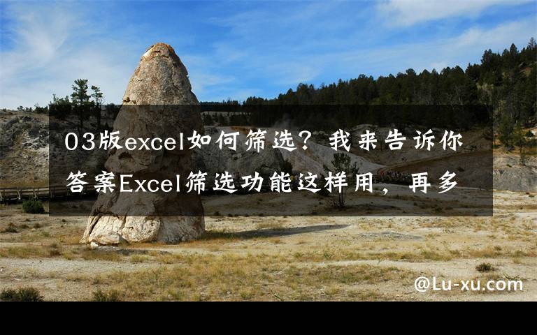 03版excel如何筛选？我来告诉你答案Excel筛选功能这样用，再多数据我也不惧了