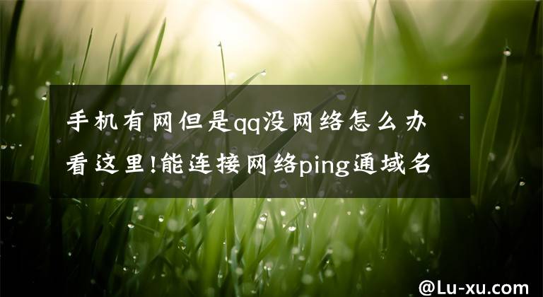 手机有网但是qq没网络怎么办看这里!能连接网络ping通域名但打不开网页上不了QQ的问题一例