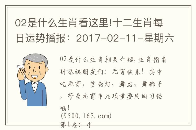 02是什么生肖看这里!十二生肖每日运势播报：2017-02-11-星期六