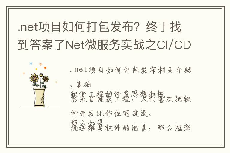 .net项目如何打包发布？终于找到答案了Net微服务实战之CI/CD