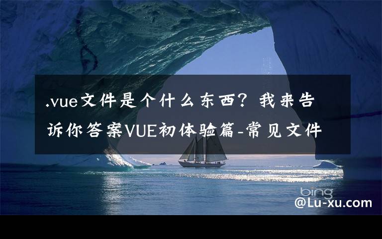 .vue文件是个什么东西？我来告诉你答案VUE初体验篇-常见文件说明