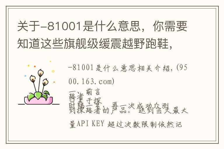 关于-81001是什么意思，你需要知道这些旗舰级缓震越野跑鞋，探路者大红PAO越野跑鞋评测