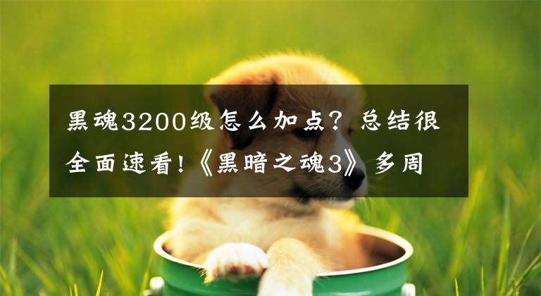黑魂3200级怎么加点？总结很全面速看!《黑暗之魂3》多周目加点及武器分析推荐一览