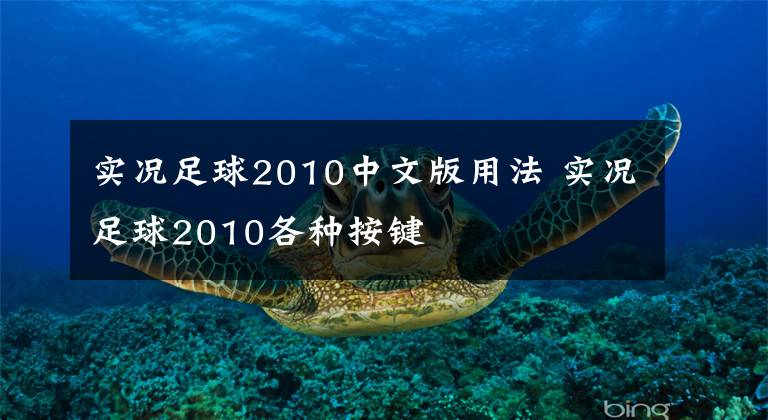 实况足球2010中文版用法 实况足球2010各种按键