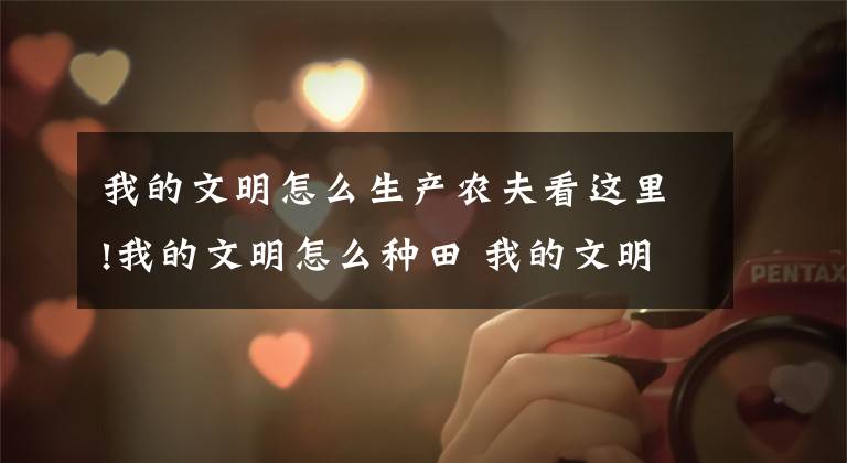 我的文明怎么生产农夫看这里!我的文明怎么种田 我的文明种田方法分享