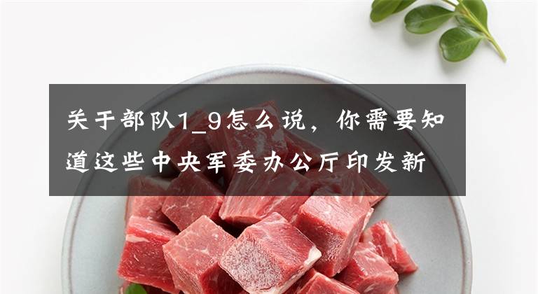 关于部队1_9怎么说，你需要知道这些中央军委办公厅印发新修订的《军队共青团工作规定》