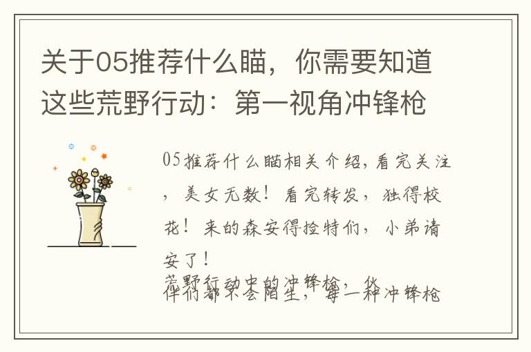 关于05推荐什么瞄，你需要知道这些荒野行动：第一视角冲锋枪瞄具大盘点，P5最棒，K5最难看！