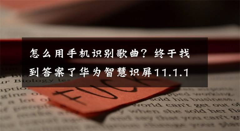 怎么用手机识别歌曲？终于找到答案了华为智慧识屏11.1.17.300开启众测：支持双指长按点击听歌识曲