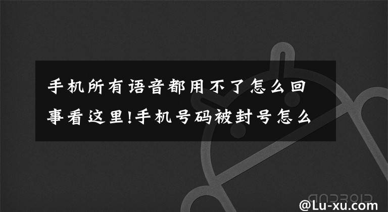 手机所有语音都用不了怎么回事看这里!手机号码被封号怎么解封？