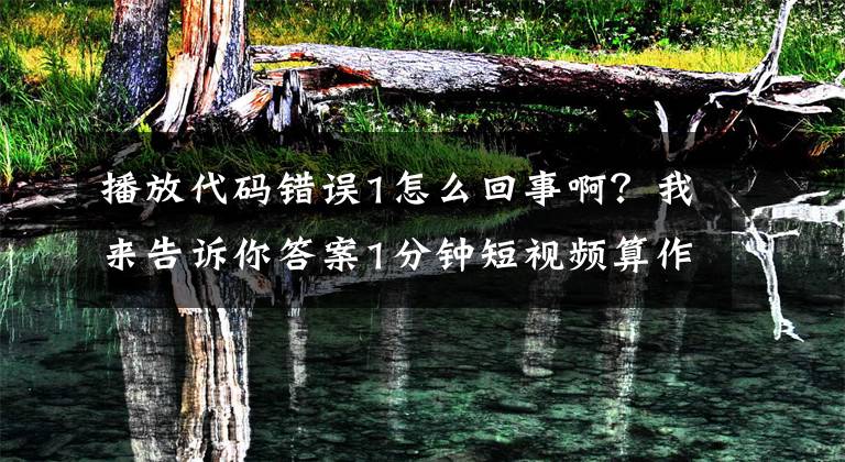 播放代码错误1怎么回事啊？我来告诉你答案1分钟短视频算作品吗？被人照搬咋办？北京知产法院以案释法