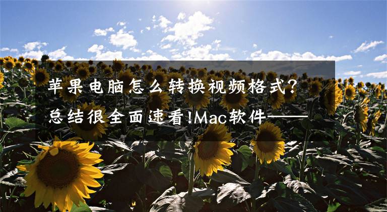 苹果电脑怎么转换视频格式？总结很全面速看!Mac软件——Wondershare UniConverter（视频转换）