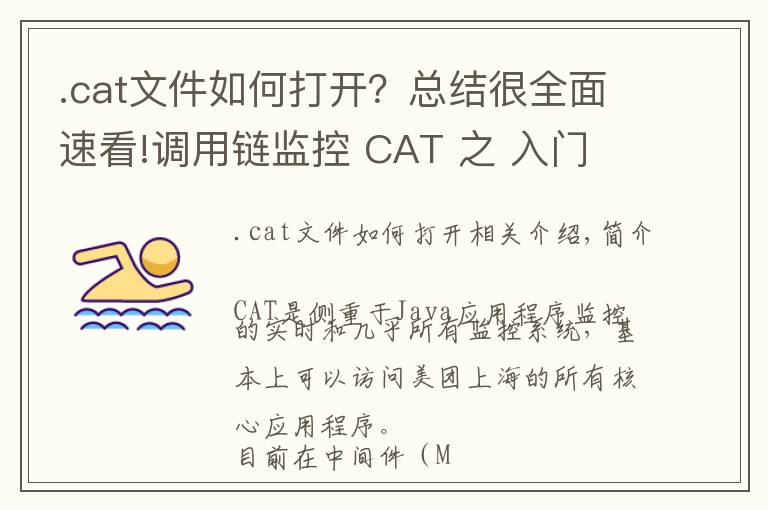 .cat文件如何打开？总结很全面速看!调用链监控 CAT 之 入门